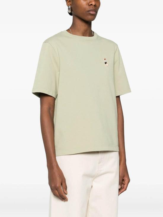 26SS 메종키츠네 드레스드 폭스 컴포트 티셔츠 QW00114KJ0119DUGRE Green - MAISON KITSUNE