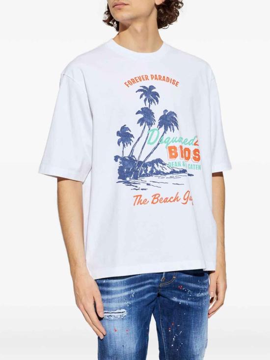 26SS 디스퀘어드2 반팔 티셔츠 D20106S74GD1547100 White - DSQUARED2