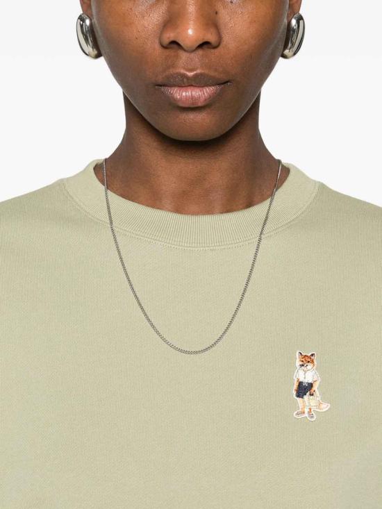 26SS 메종키츠네 드레스드 폭스 컴포트 스웨트셔츠 QW00306KM0341DUGRE Green - MAISON KITSUNE