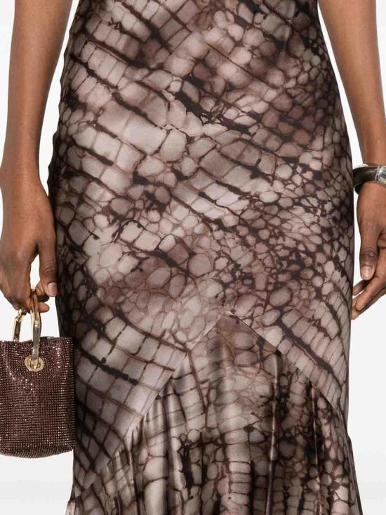 26SS 엘리자베타프랜치 미디 스커트 ABR3061E2644 Brown - ELISABETTA FRANCHI