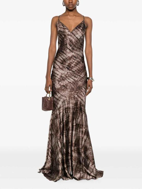 26SS 엘리자베타프랜치 미디 스커트 ABR3061E2644 Brown - ELISABETTA FRANCHI