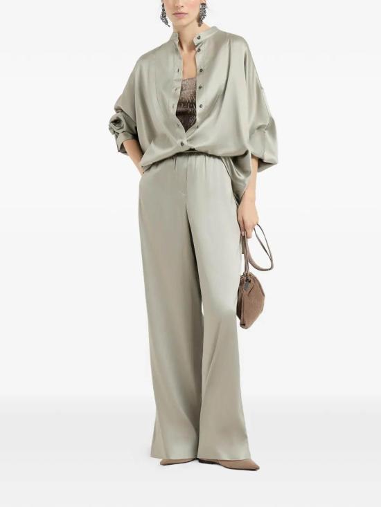 26SS 브루넬로 쿠치넬리 스트레이트 스트레이트 팬츠 M0C59P8942C9125 Green - BRUNELLO CUCINELLI