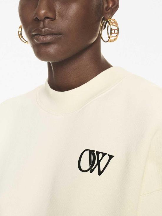  오프화이트 스웨터 OWBA075F23JER0066110 Cream - OFF WHITE
