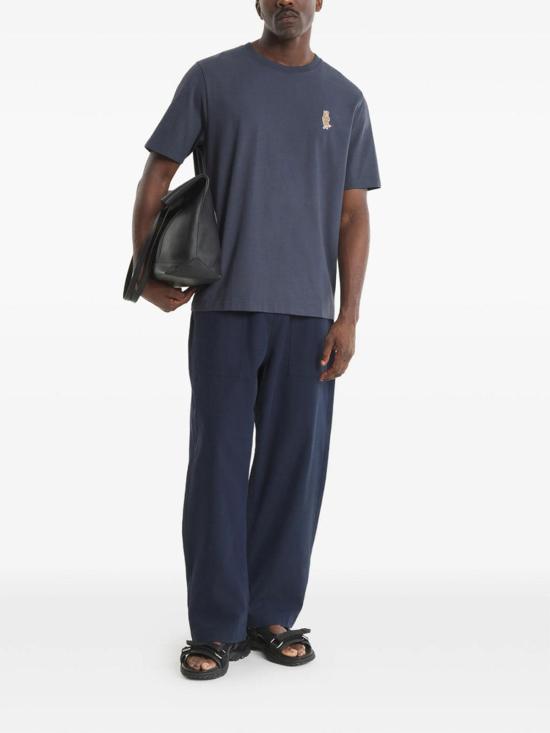 26SS 메종키츠네 드레스드 폭스 컴포트 티셔츠 QM00101KJ7025SBLUE Grey - MAISON KITSUNE