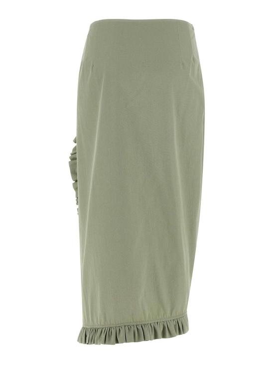 26SS 드리스 반 노튼 미디 스커트 2611308133309600 Green - DRIES VAN NOTEN