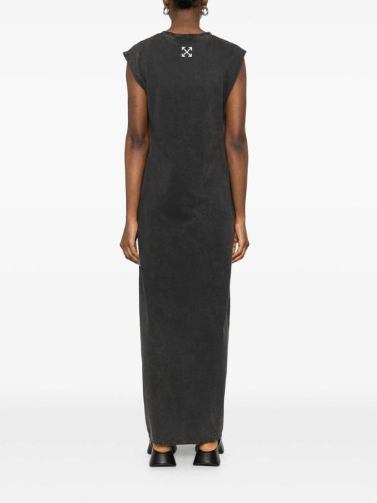 26SS 오프화이트 미디 스커트 2DH00BS26JER001W027 Black - OFF WHITE