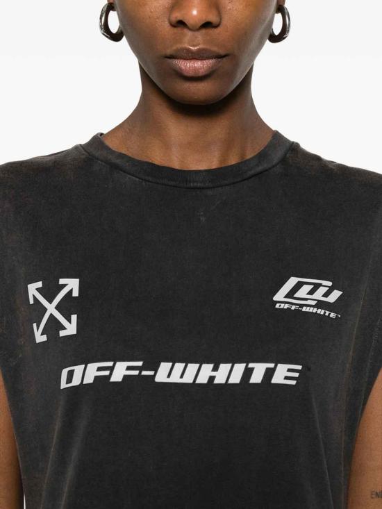 26SS 오프화이트 미디 스커트 2DH00BS26JER001W027 Black - OFF WHITE