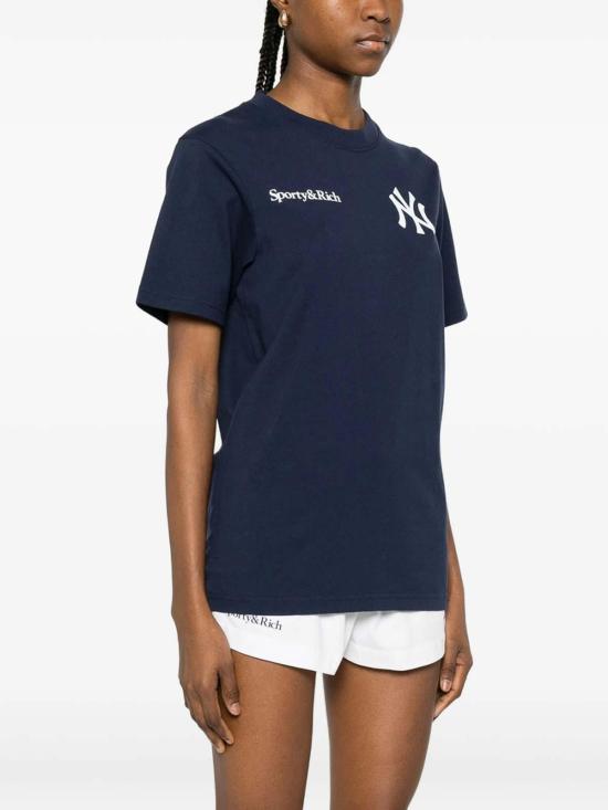 26SS 스포티앤리치 반팔 티셔츠 TO043610300BLDKNAV Blue - SPORTY & RICH