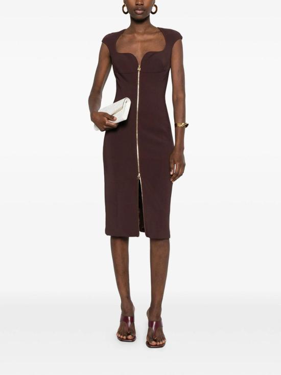 26SS 엘리자베타프랜치 미디 스커트 AB90061E2644 Brown - ELISABETTA FRANCHI