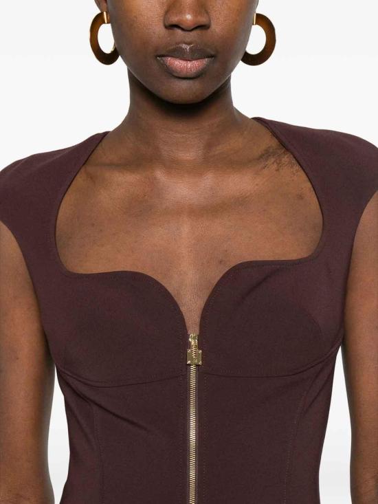 26SS 엘리자베타프랜치 미디 스커트 AB90061E2644 Brown - ELISABETTA FRANCHI