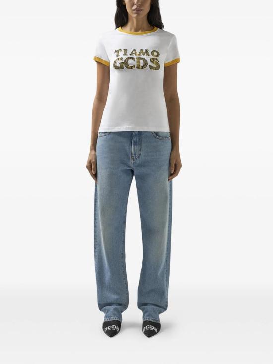 26SS 지씨디에스 반팔 티셔츠 C1WBQC096J079 White - GCDS