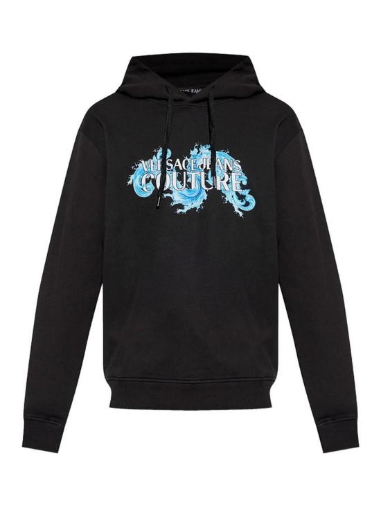 26SS 베르사체 후드 티셔츠 80GAIE02CF00E899 Black