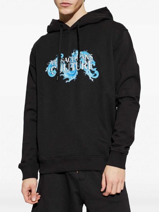 26SS 베르사체 후드 티셔츠 80GAIE02CF00E899 Black - VERSACE