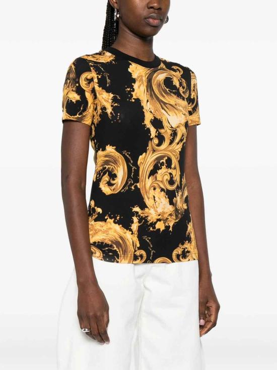 26SS 베르사체 반팔 티셔츠 80HAH608JS553G89 Black - VERSACE