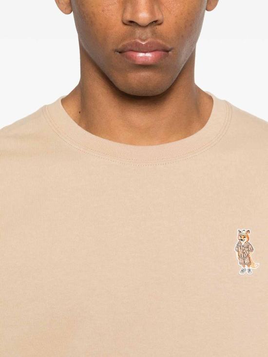 26SS 메종키츠네 드레스드 폭스 컴포트 티셔츠 QM00101KJ7025ROAST Beige - MAISON KITSUNE