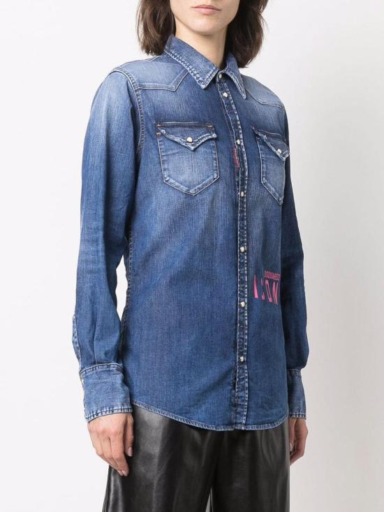  디스퀘어드2 데님 셔츠 S80DL0013S30341470 Light Wash - DSQUARED2