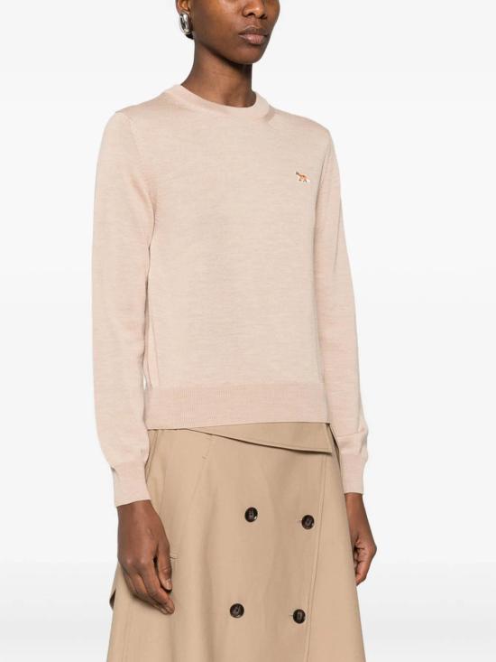 26SS 메종키츠네 베이비 폭스 메리노 레귤러 점퍼 PW00801KT1181ROAST Beige - MAISON KITSUNE