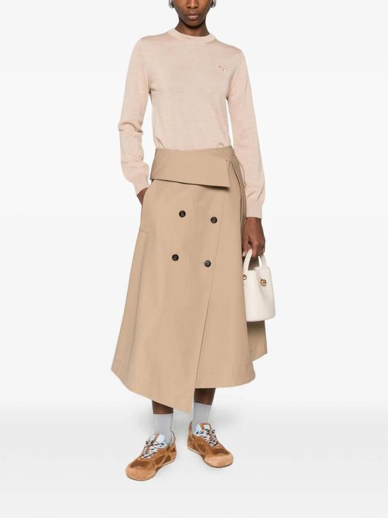 26SS 메종키츠네 베이비 폭스 메리노 레귤러 점퍼 PW00801KT1181ROAST Beige - MAISON KITSUNE