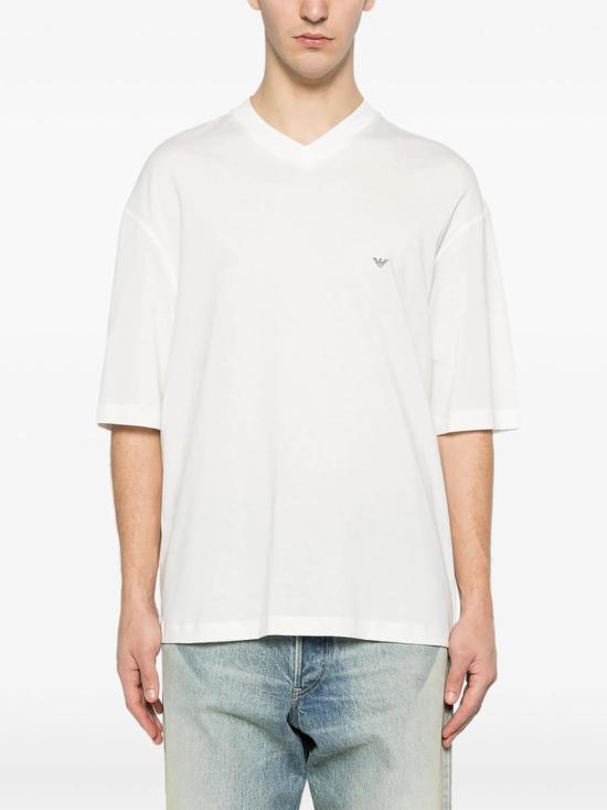 26SS 엠포리오 아르마니 반팔 티셔츠 AF24470EM005277U0003 White - EMPORIO ARMANI