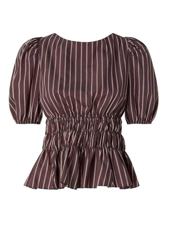 26SS 핑코 반팔 티셔츠 106674A33QLN1 Brown