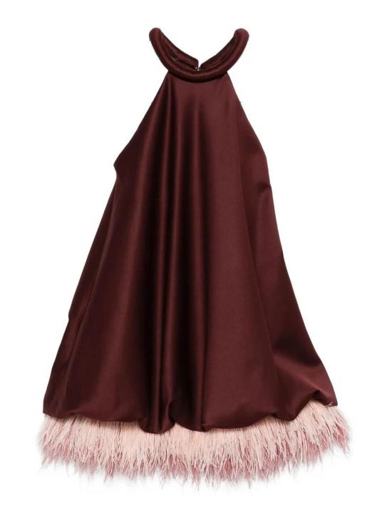 25FW 로산나 오캄포 미디 스커트 RO076BGD Dark Red