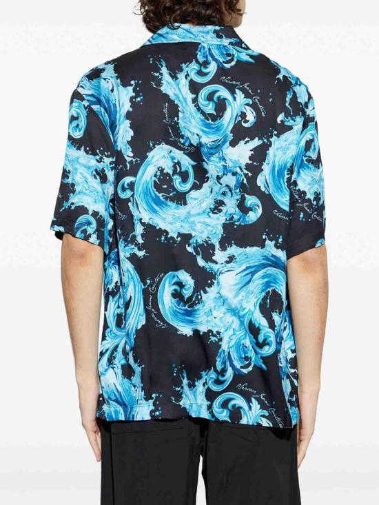 26SS 베르사체 반팔 셔츠 80GAL2B0NS757R76 Blue - VERSACE