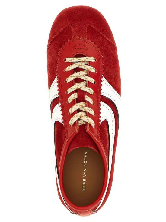 26SS 드리스 반 노튼 스웨이드 스니커즈 2610117220126350 Red - DRIES VAN NOTEN