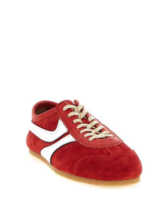 26SS 드리스 반 노튼 스웨이드 스니커즈 2610117220126350 Red - DRIES VAN NOTEN