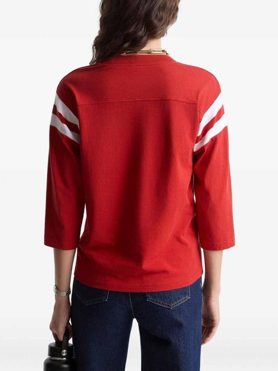 26SS 스포티앤리치 반팔 티셔츠 TO02264508RERUBWH Red - SPORTY & RICH