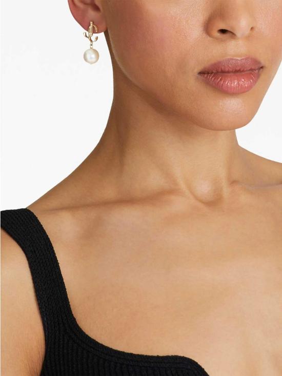 26SS 지미추 이어링 JCPEARLEARRIDXQGOLWH Gold - JIMMY CHOO