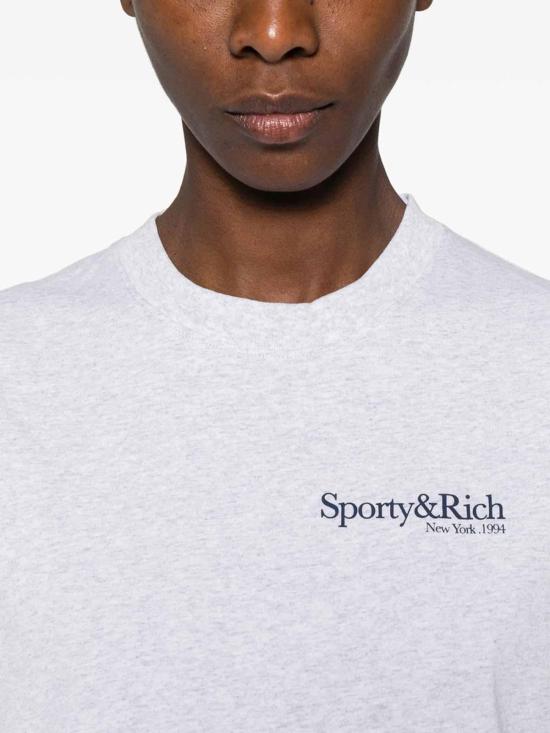 26SS 스포티앤리치 반팔 티셔츠 TO04362175GYHEGRA Grey - SPORTY & RICH