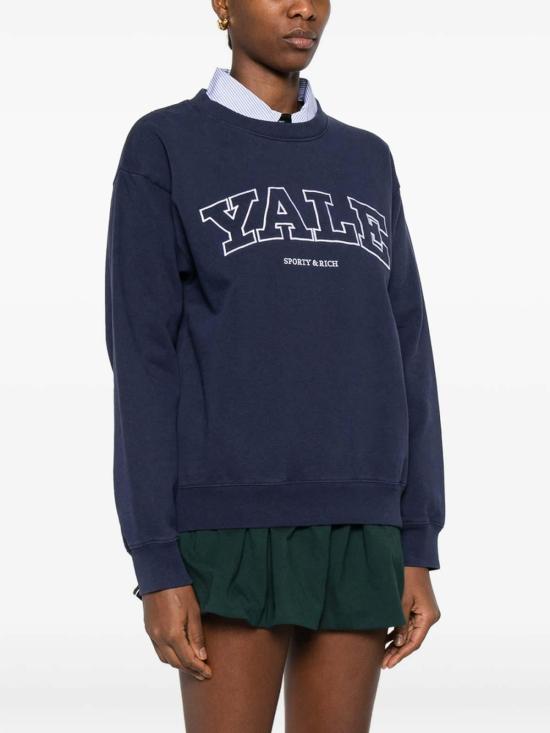 26SS 스포티앤리치 긴팔 티셔츠 ST071611681BLDKNAV Blue - SPORTY & RICH