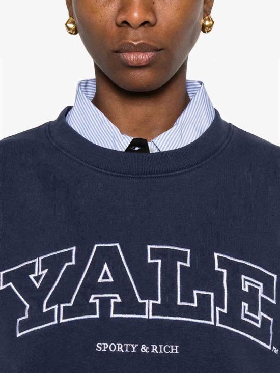 26SS 스포티앤리치 긴팔 티셔츠 ST071611681BLDKNAV Blue - SPORTY & RICH