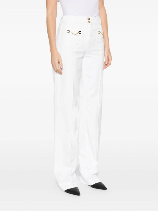 26SS 엘리자베타프랜치 스트레이트 팬츠 PJ25D61E2360 White - ELISABETTA FRANCHI