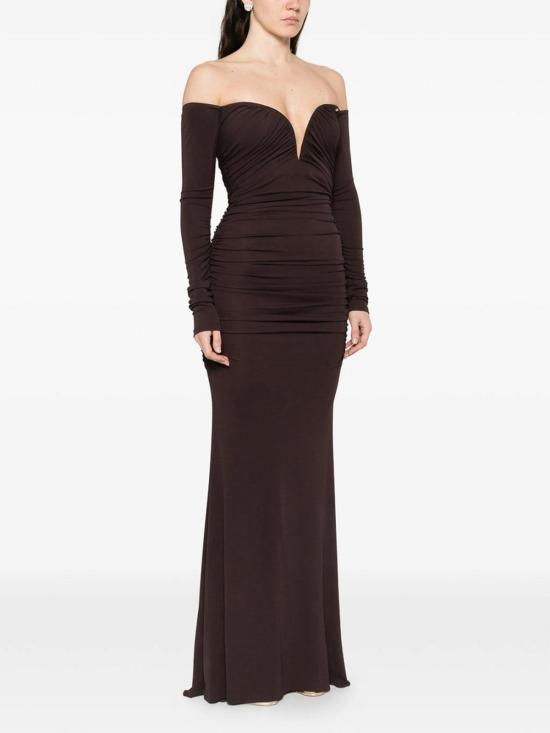 26SS 엘리자베타프랜치 미디 스커트 ABR1061E2EV9 Brown - ELISABETTA FRANCHI