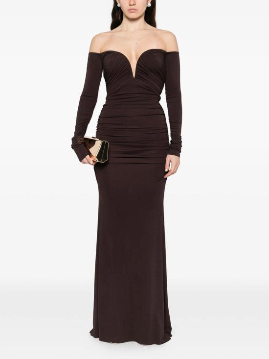 26SS 엘리자베타프랜치 미디 스커트 ABR1061E2EV9 Brown - ELISABETTA FRANCHI