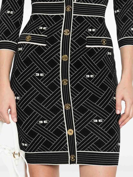 26SS 엘리자베타프랜치 미디 스커트 AM19Q61E2685 Black - ELISABETTA FRANCHI