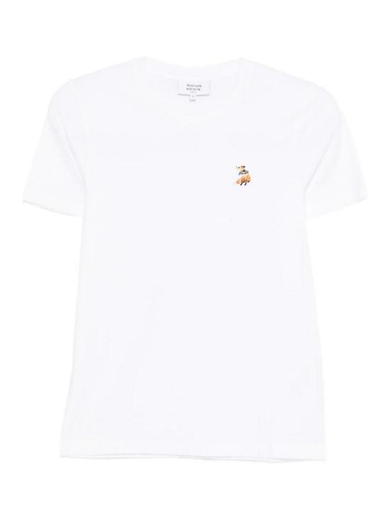 26SS 메종키츠네 드리밍 폭스 레귤러 티셔츠 QW00109KJ7026WHITE White