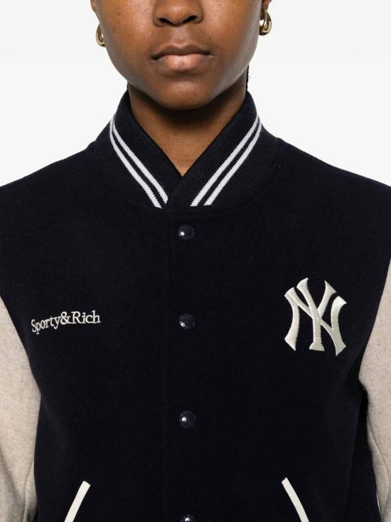 26SS 스포티앤리치 봄버 자켓 OW007610675BLDKNAE Dark Blue - SPORTY & RICH