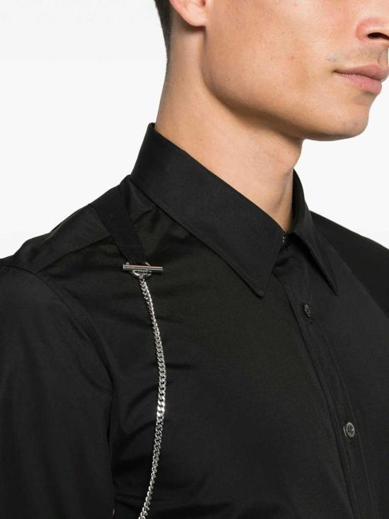 26SS 알렉산더 맥퀸 긴팔 셔츠 851803QNAAD1000 Black - ALEXANDER MCQUEEN