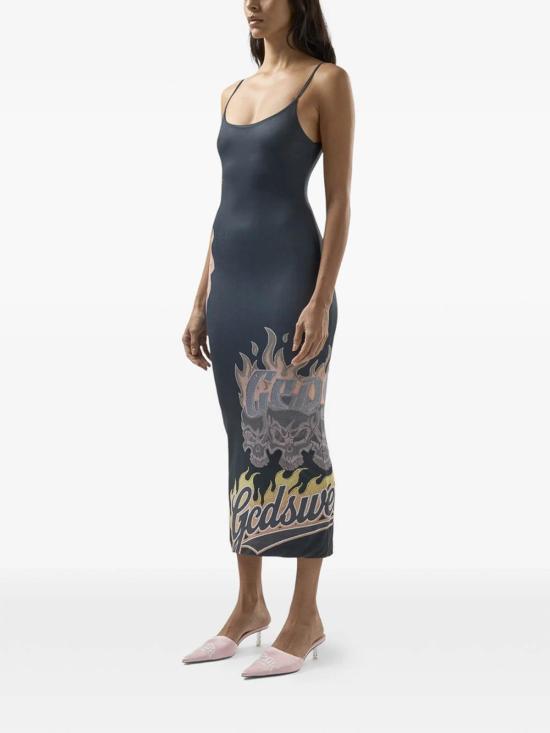 26SS 지씨디에스 미디 스커트 C1WWQB025J036 Black - GCDS