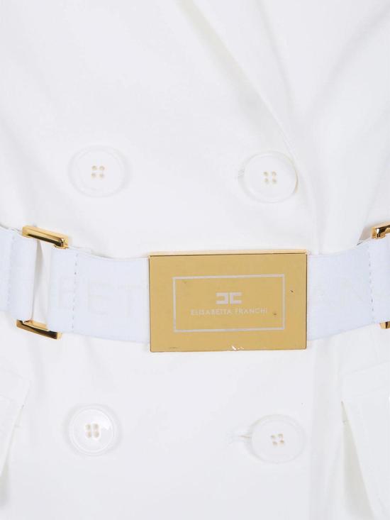 26SS 엘리자베타프랜치 미디 스커트 AB91961E2360 White - ELISABETTA FRANCHI