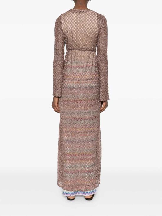 26SS 미소니 롱 원피스 MS26SQ0SBR014DS80EE Brown - MISSONI