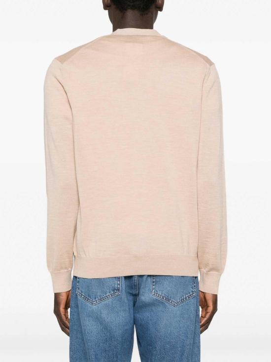 26SS 메종키츠네 폭스 헤드 메리노 레귤러 가디건 PM00501KT1181ROAST Beige - MAISON KITSUNE