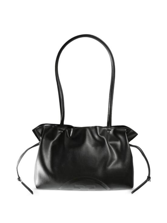 26FW 토리버치 엘라 리사이클드 드로스트링 스몰 토트 핸드백 178768001 Black - TORY BURCH