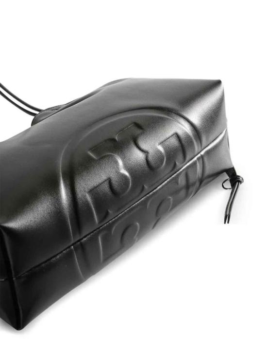 26FW 토리버치 엘라 리사이클드 드로스트링 스몰 토트 핸드백 178768001 Black - TORY BURCH