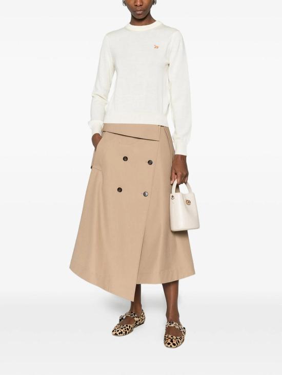 26SS 메종키츠네 베이비 폭스 메리노 레귤러 점퍼 PW00801KT1181PUECR Light Beige - MAISON KITSUNE