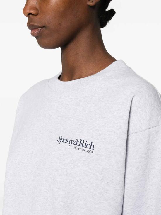 26SS 스포티앤리치 긴팔 티셔츠 ST07162175GYHEGRA Grey - SPORTY & RICH