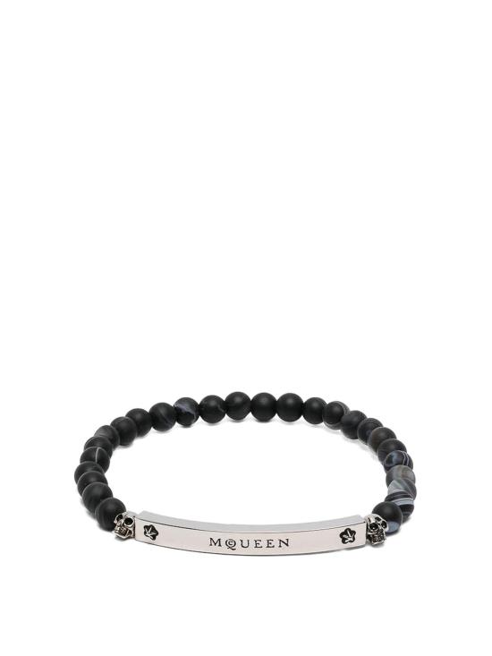 26SS 알렉산더 맥퀸 브레이슬릿 858391I232Y1064 Black