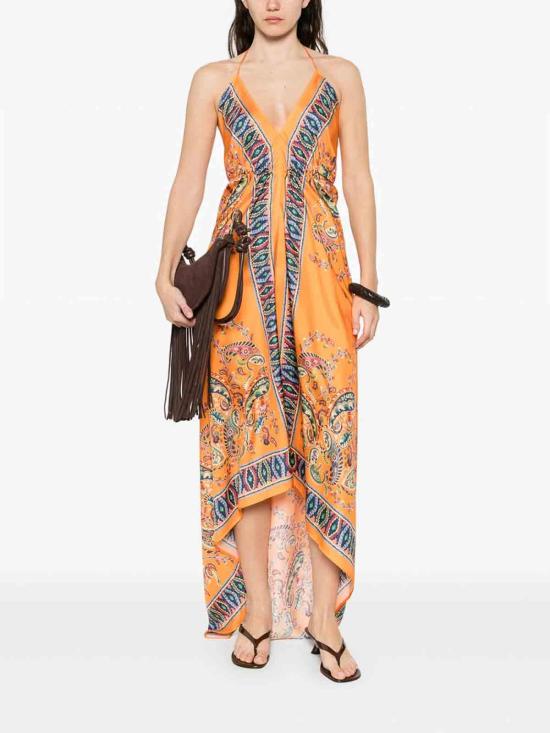 26SS 에트로 롱 원피스 AKF13WRPA0001X0852 Orange - ETRO